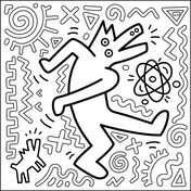 Keith haring coloring pages free coloring pages