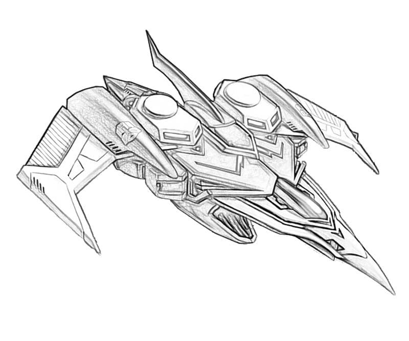 Transformers fighter jet coloring page