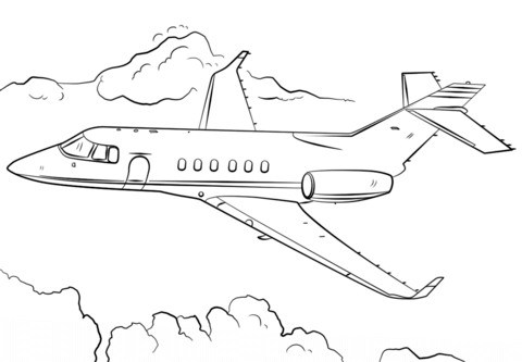 Jet airplane coloring page free printable coloring pages