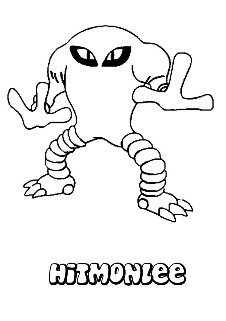 Hitmonlee coloring pages