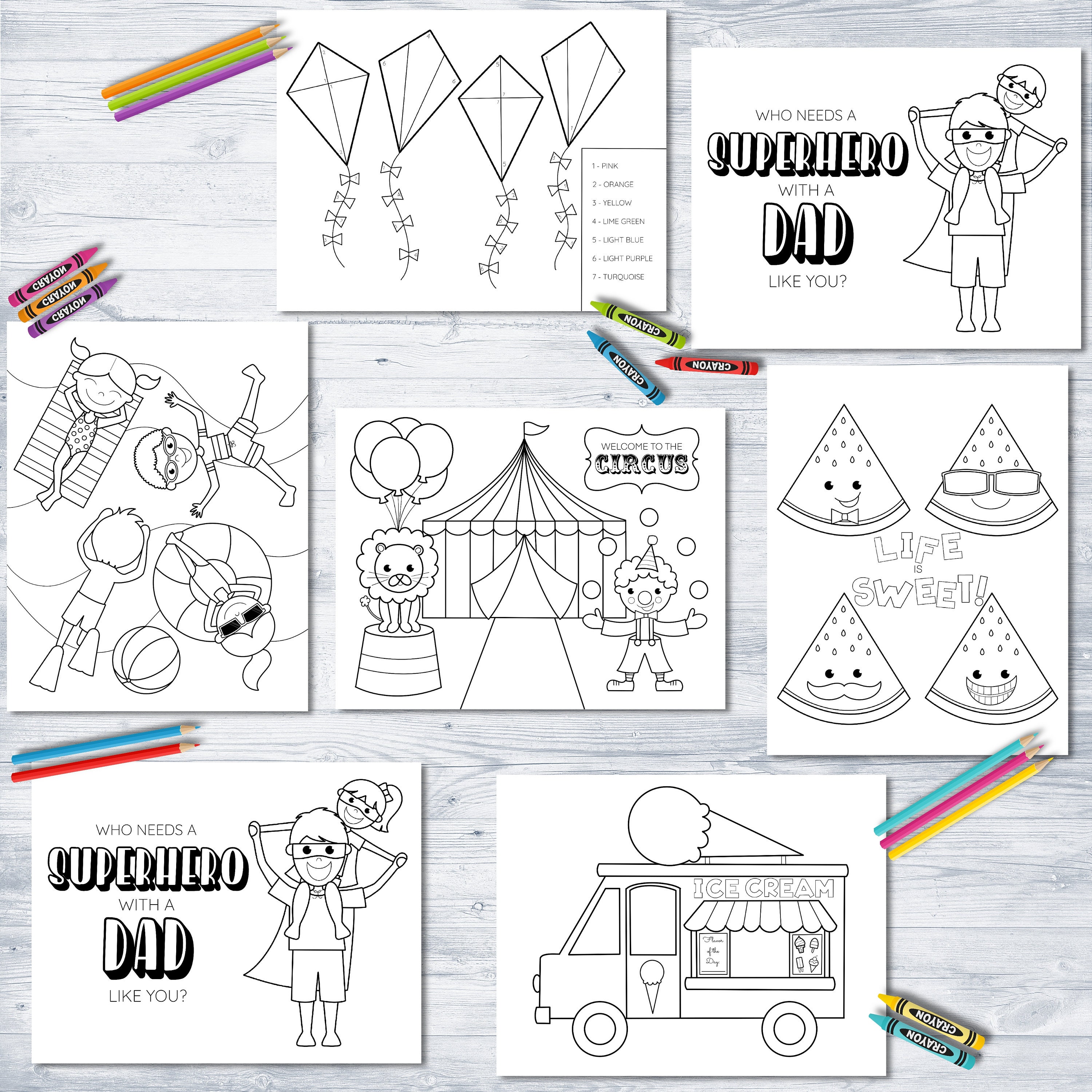 Kite coloring page