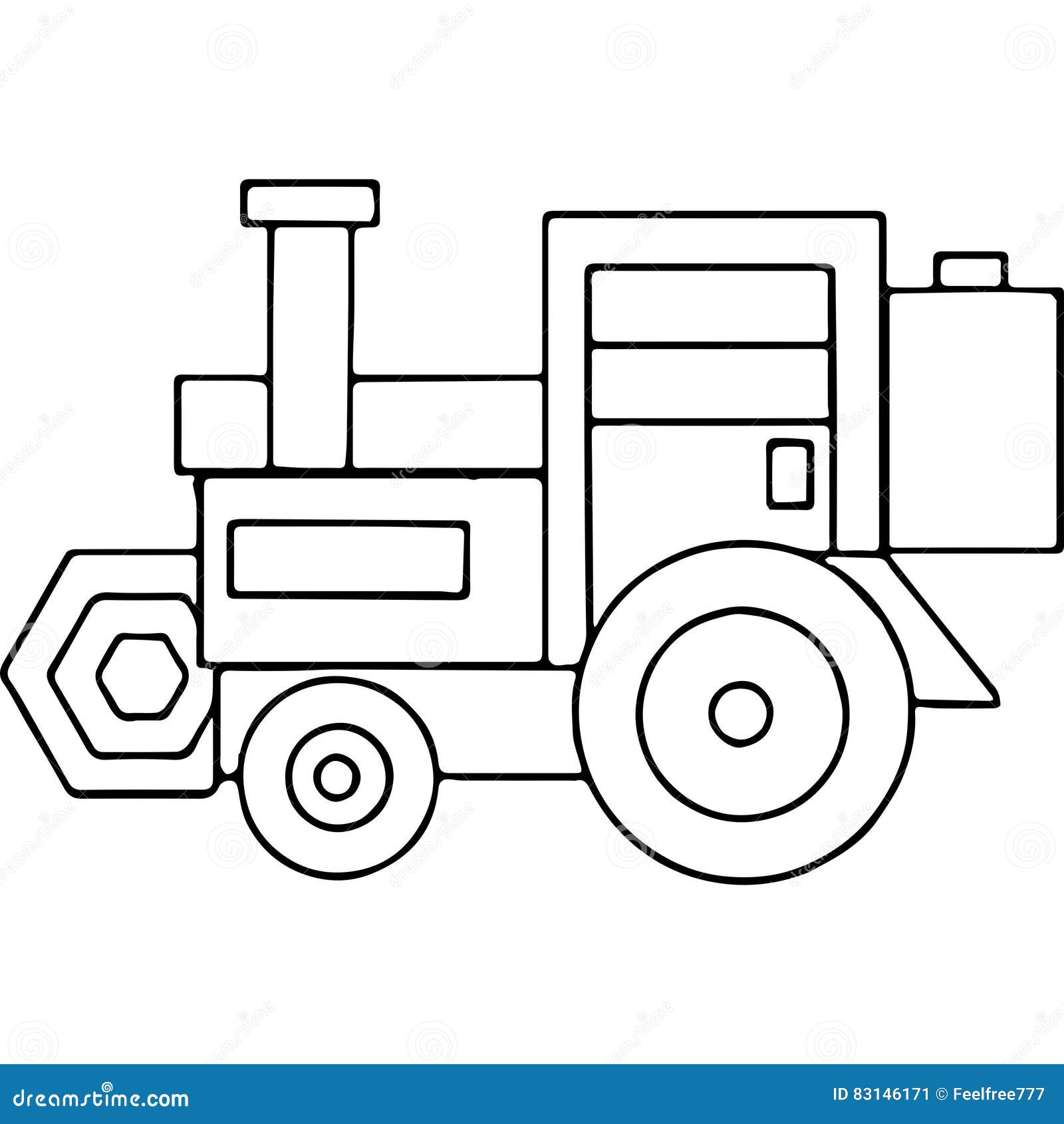 Tractor coloring page stock illustrations â tractor coloring page stock illustrations vectors clipart