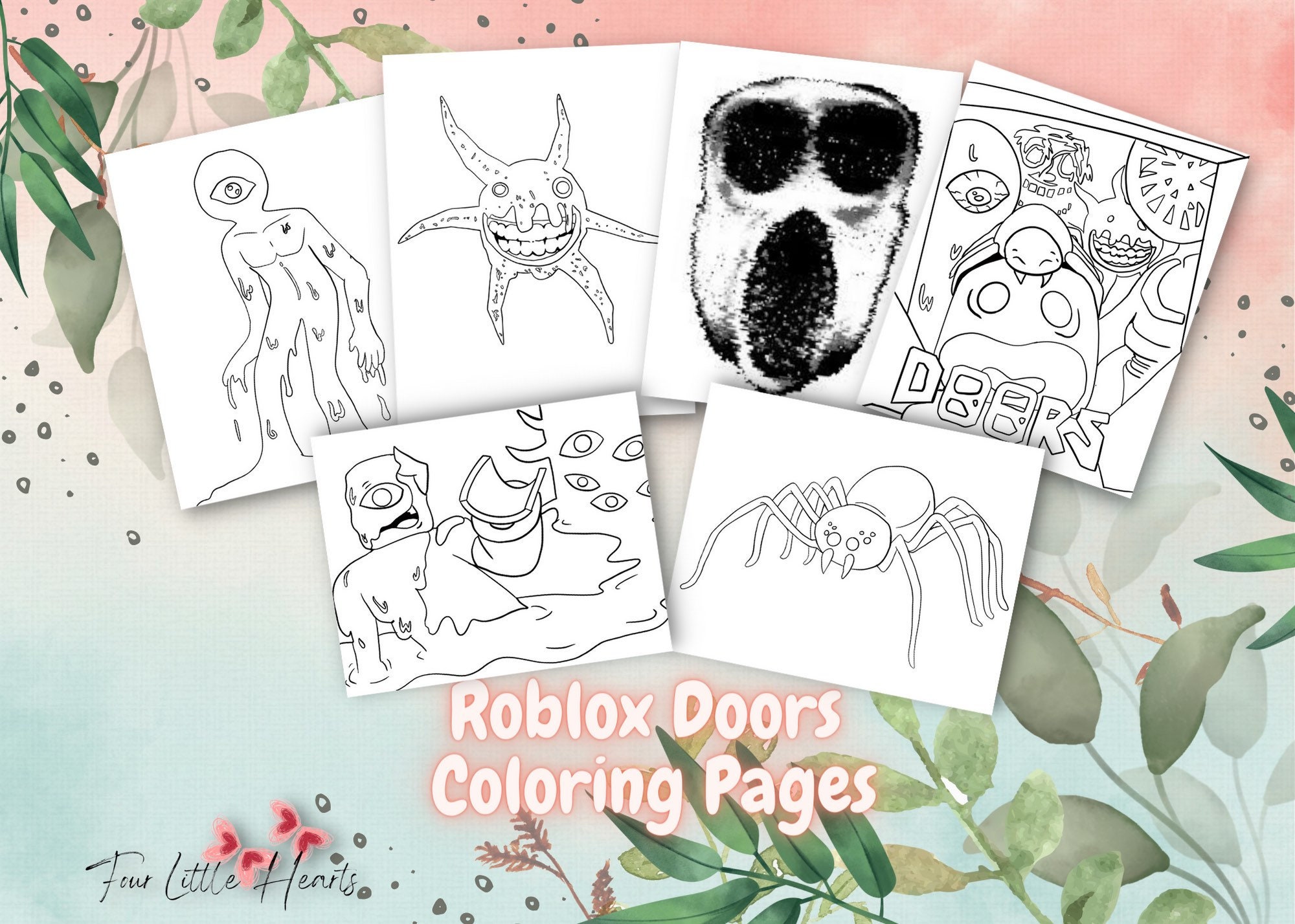 Roblox doors coloring pages