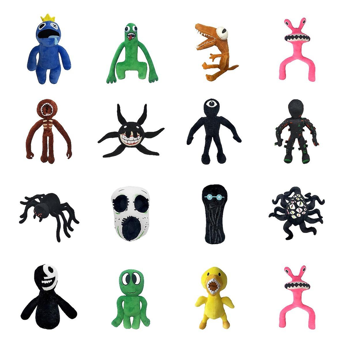 Cartoon roblox rainbow friends doors horror plush toys stuffed animals figure doll for kids boys girls xmas gifts