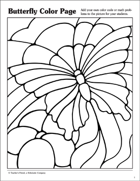 Butterfly coloring page printable coloring pages