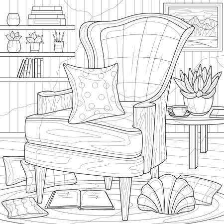 Interior coloring page stock illustrations cliparts and royalty free interior coloring page vectors