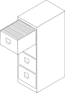 Filing cabinet white clip art at