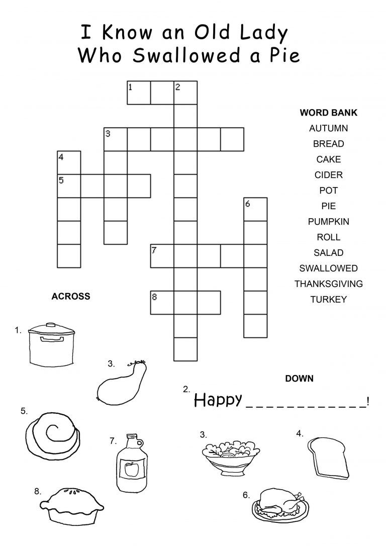 Crossword puzzles for kids