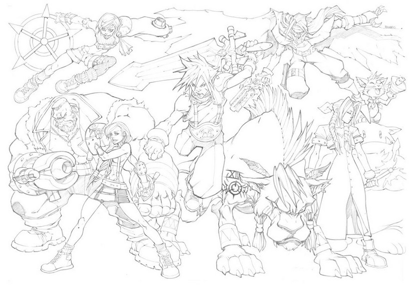 Coloring page final fantasy final fantasy