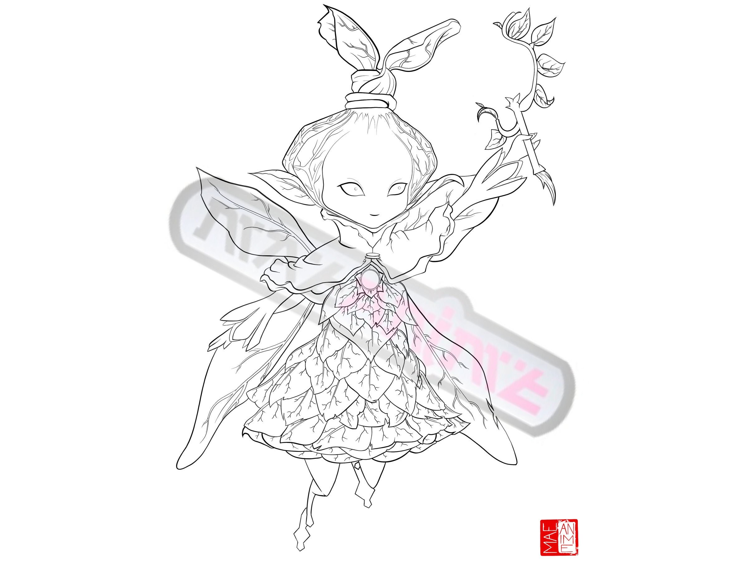 Sylph final fantasy xiv printable png coloring page download