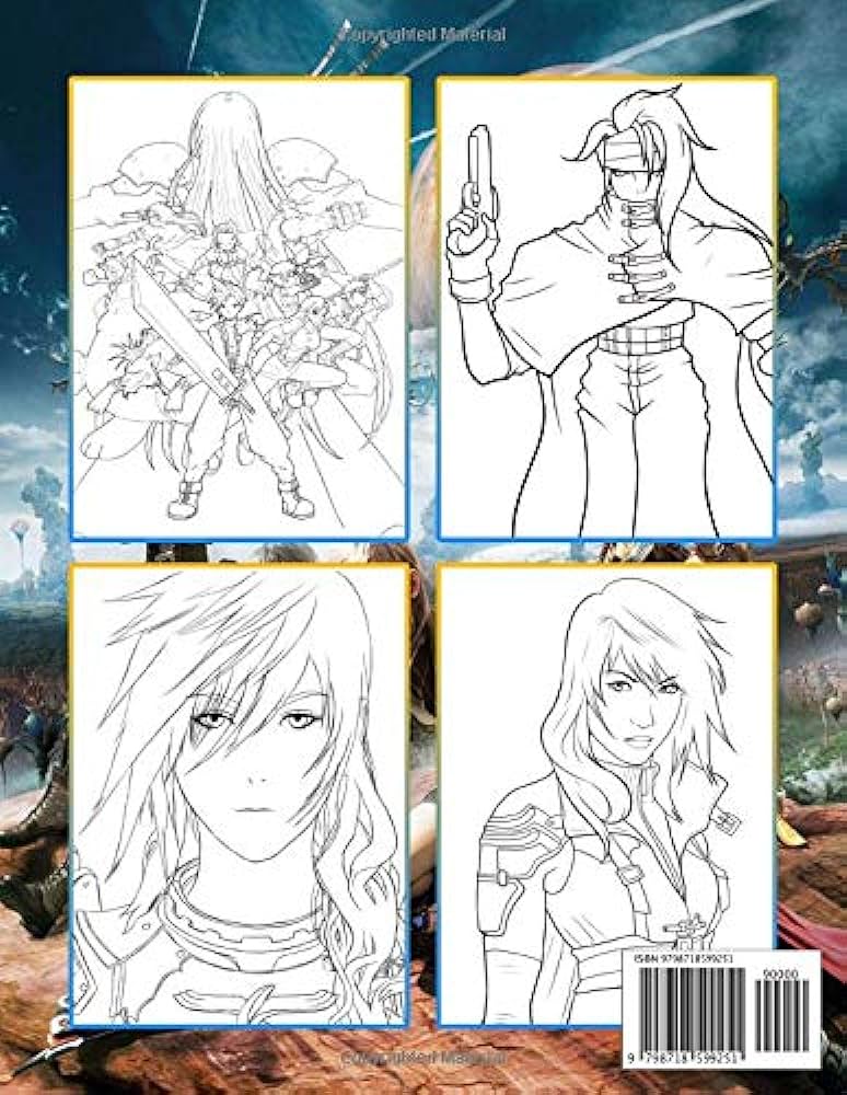Final fantasy coloring book legendary video game franchise and cultural treasure adult coloring book john aubrey books