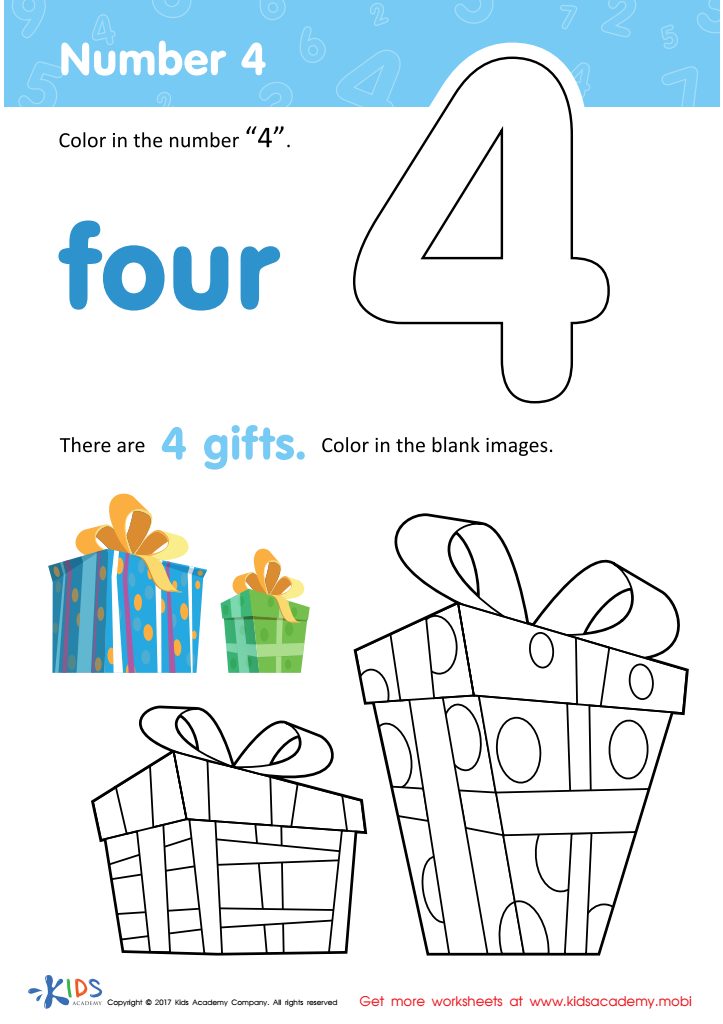 Number coloring page free printable number worksheet