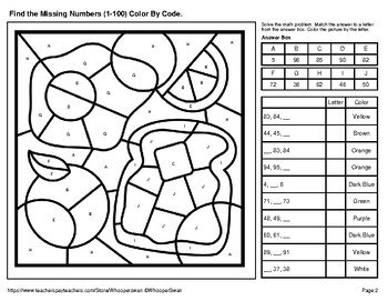 Find the missing numbers