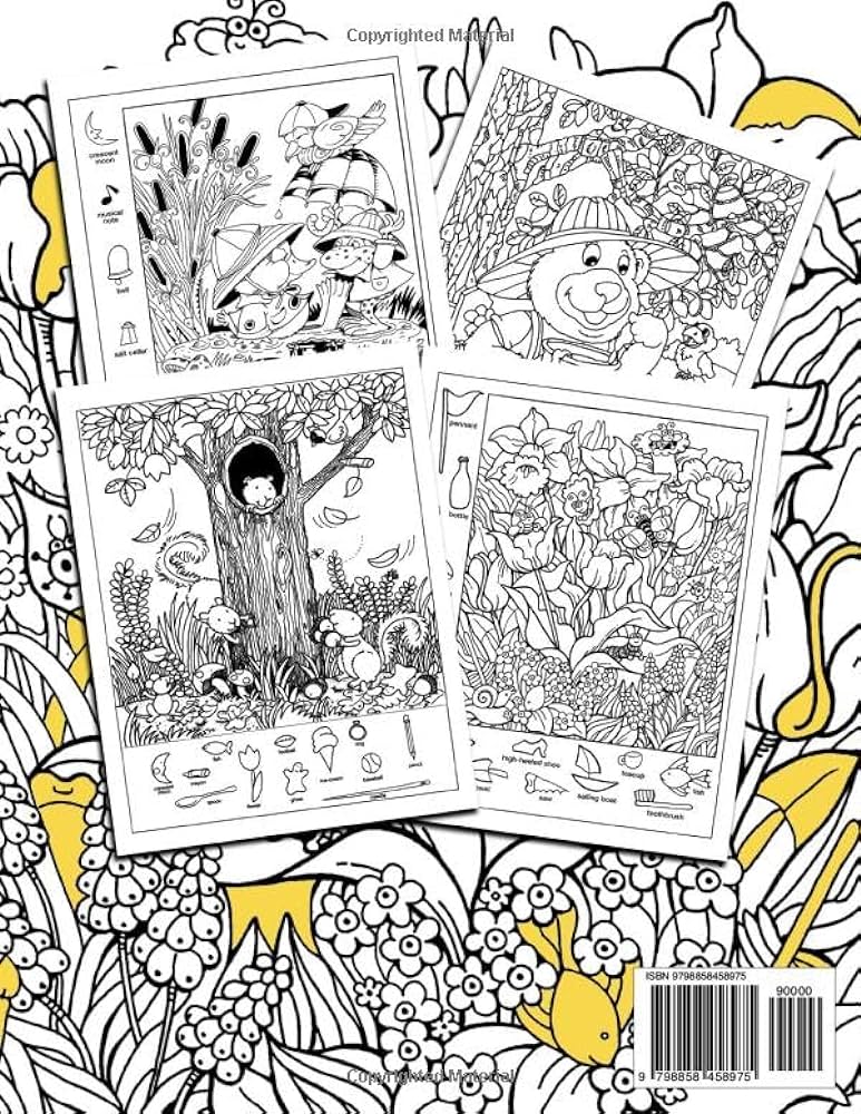 Autumn hidden objects picture book spy search find seek missing objects with nature scenes puzzles coloring pages for adults teens smart kids hari wilkerson books