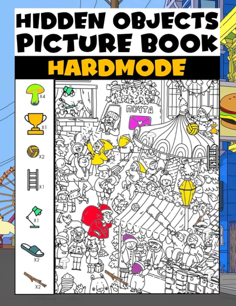 Hard mode hidden objects picture book seek and find missing pieces hard