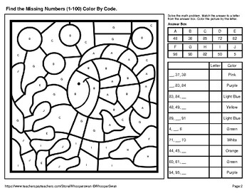 Find the missing numbers