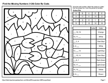 Find the missing numbers