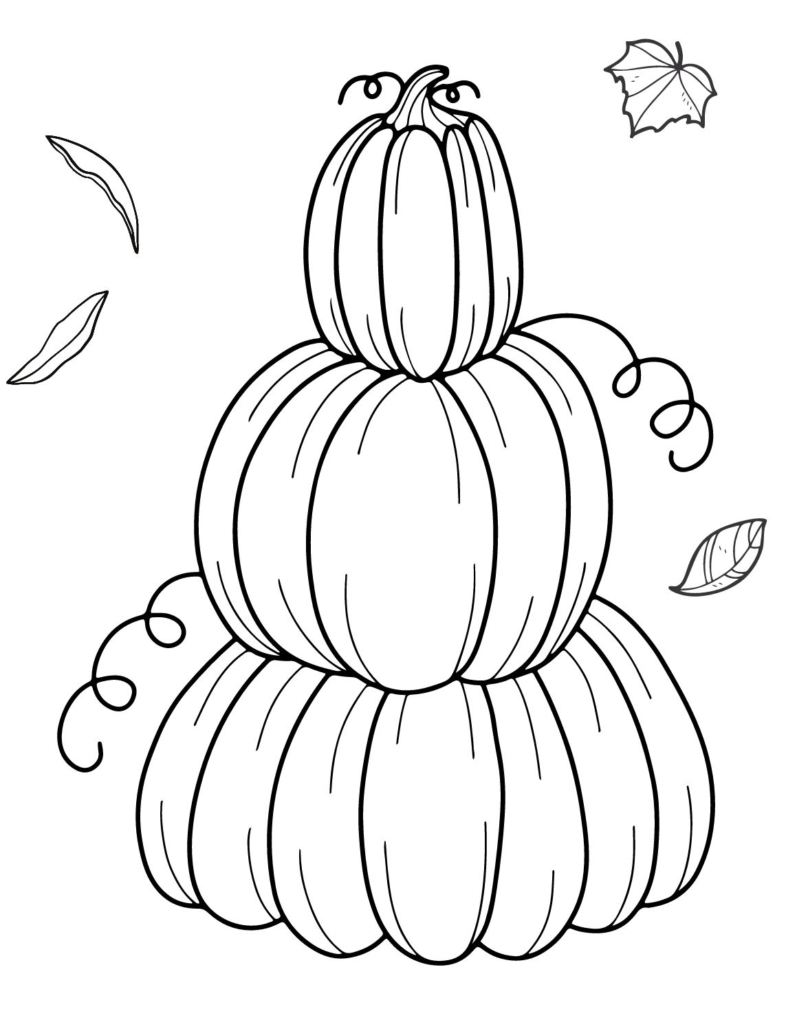 Pumpkin coloring pages for kids and adults