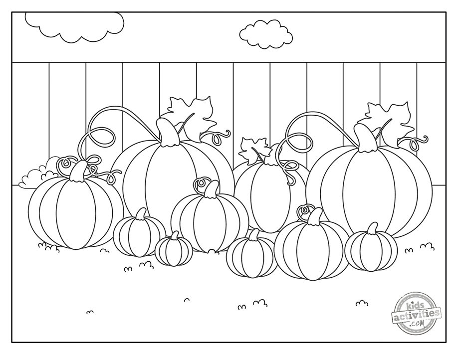 Free printable pumpkin patch coloring pages kids activities blog