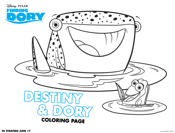 Finding dory printable disney activity sheets