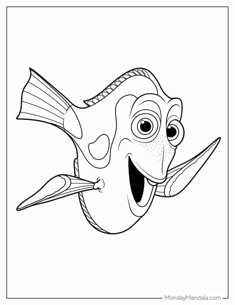 Finding nemo coloring pages free pdf printables