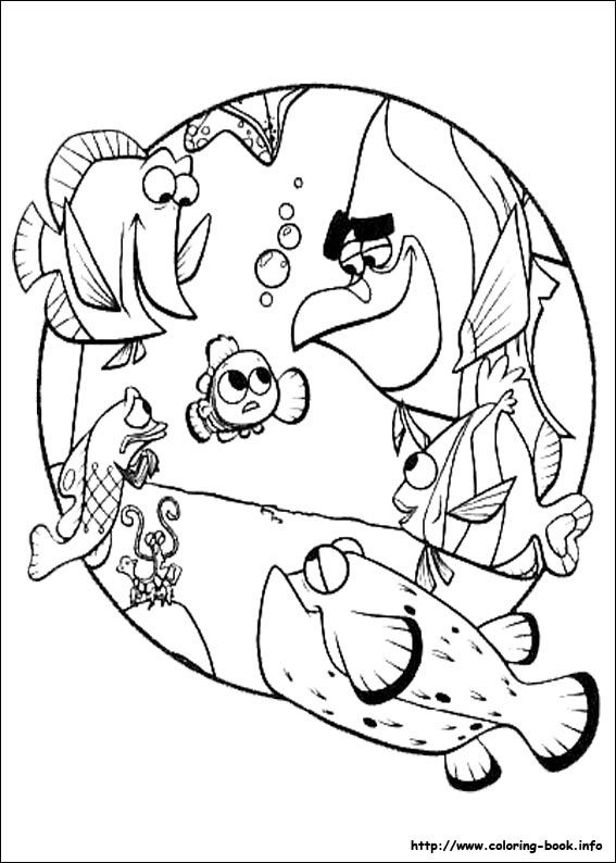 Finding nemo coloring picture