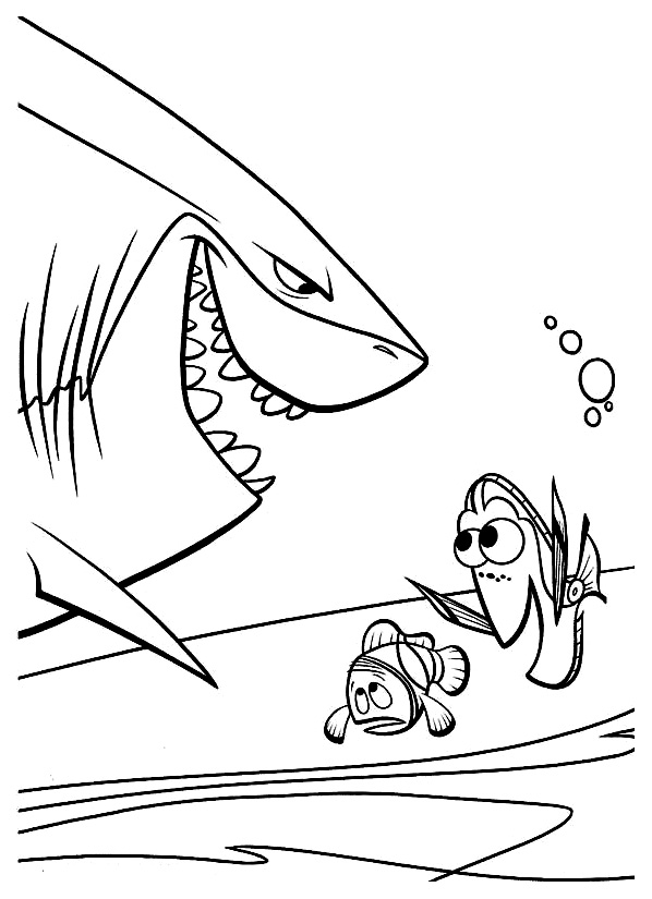 Finding nemo coloring pages for kids