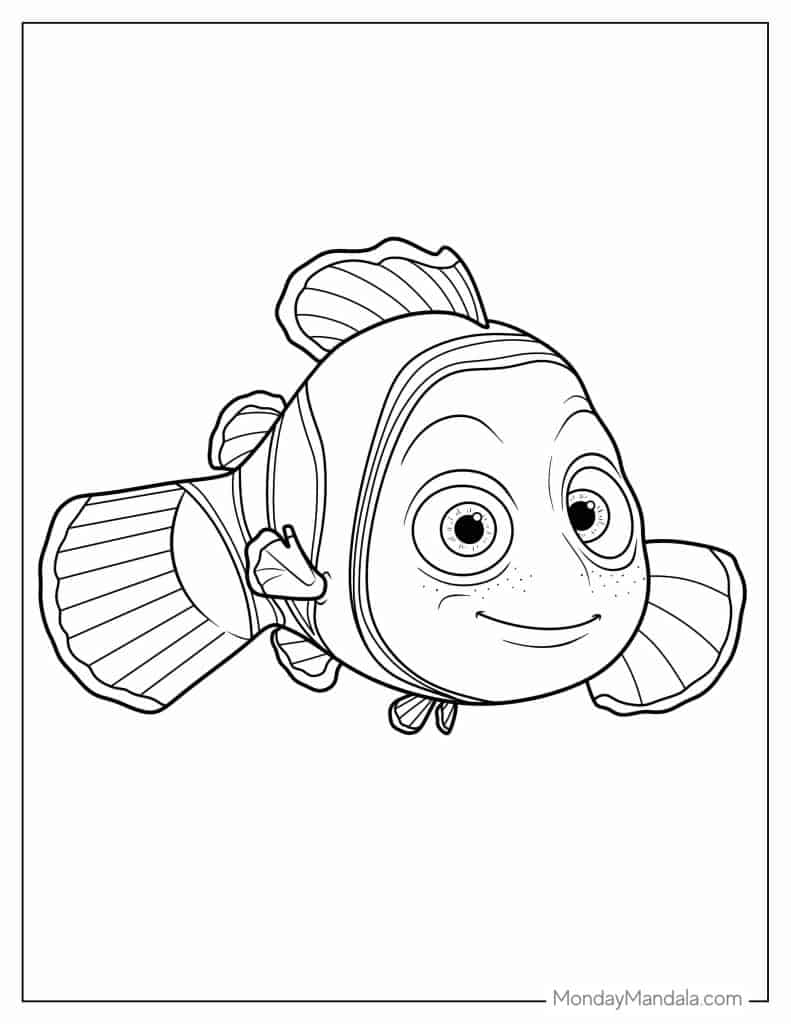 Finding nemo coloring pages free pdf printables