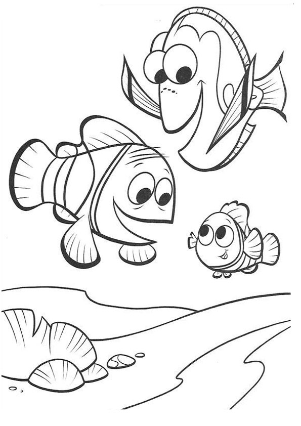 Coloring pages finding nemo coloring page