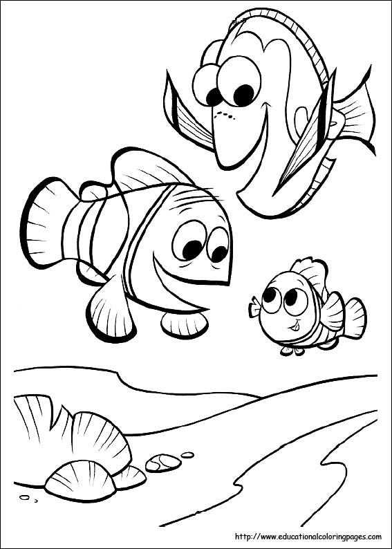 Coloring pages for kids finding nemo coloring pages
