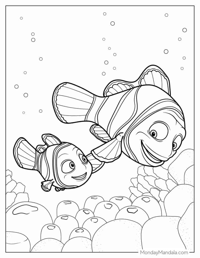 Finding nemo coloring pages free pdf printables