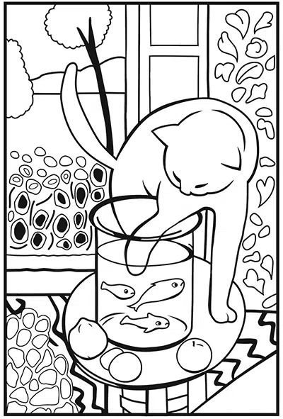 Fine art coloring pages