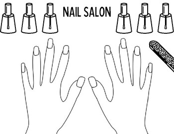 Nail painting coloring worksheet by gabrielle collier tpt