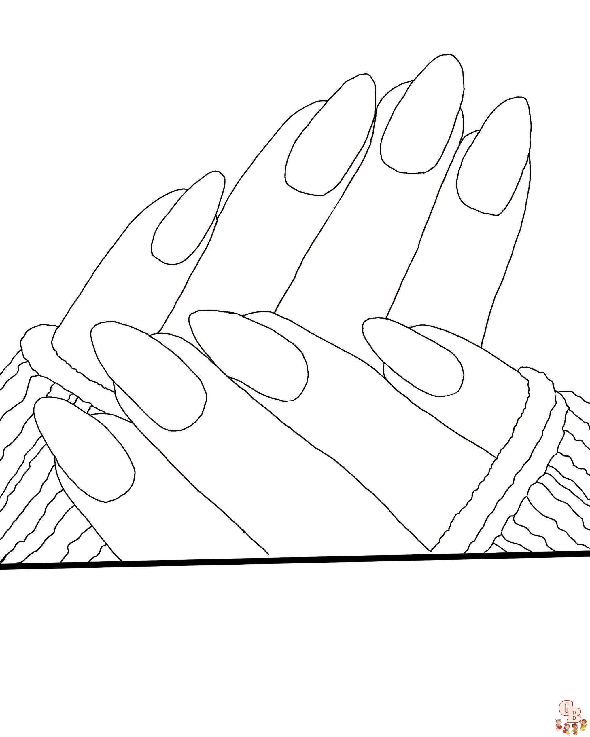 Printable nail coloring pages free for kids and adults