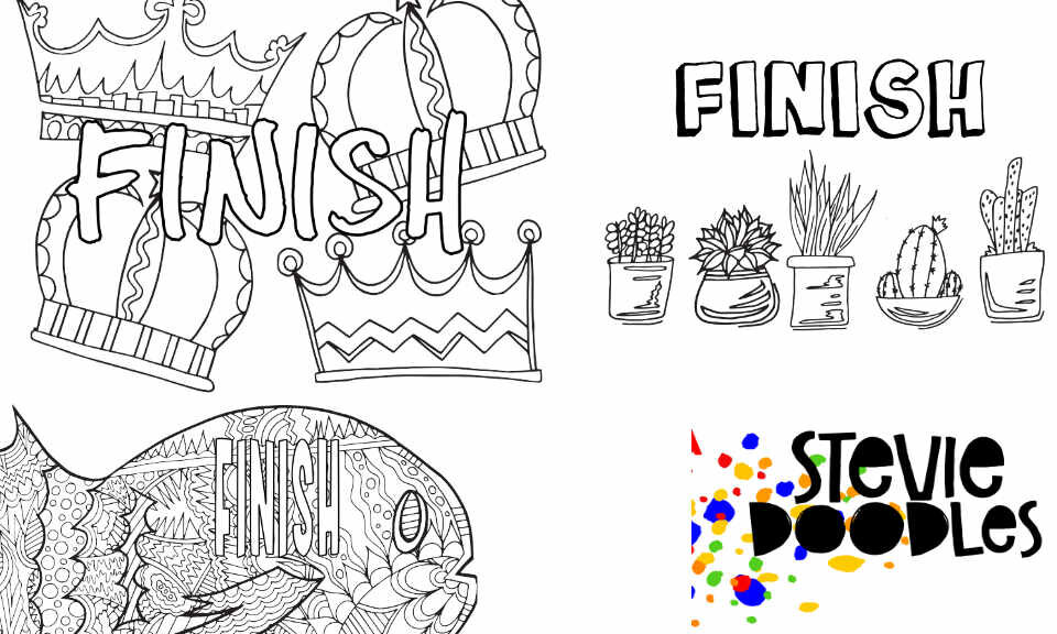 Finish free printable coloring pages â stevie doodles