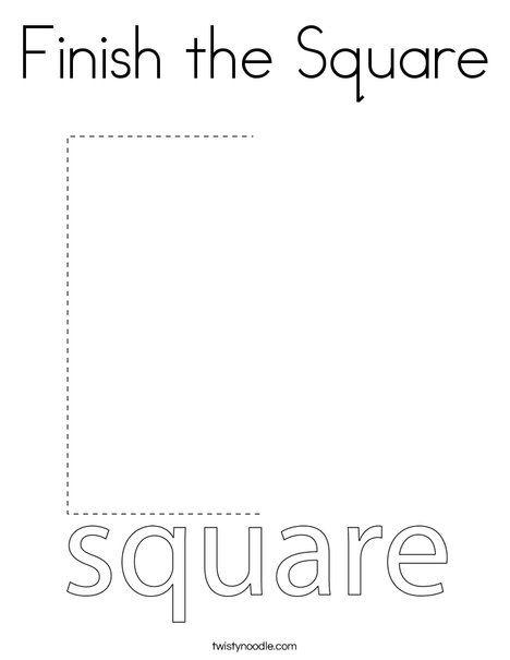 Finish the square coloring page