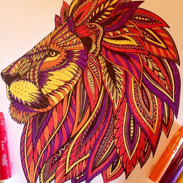 By melye finally i finished it coloringbook coloring color pennydellcolorsâ animal kingdom colouring book adult coloring inspiration color pencil t