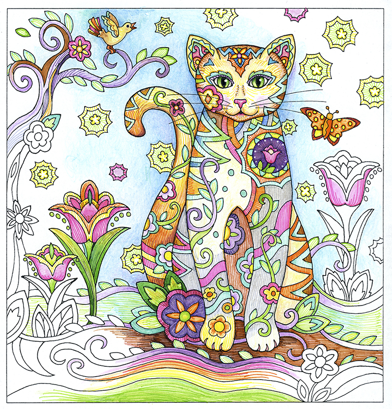 Youve just pleted a beautiful coloring page now what â marjorie sarnat design illustration