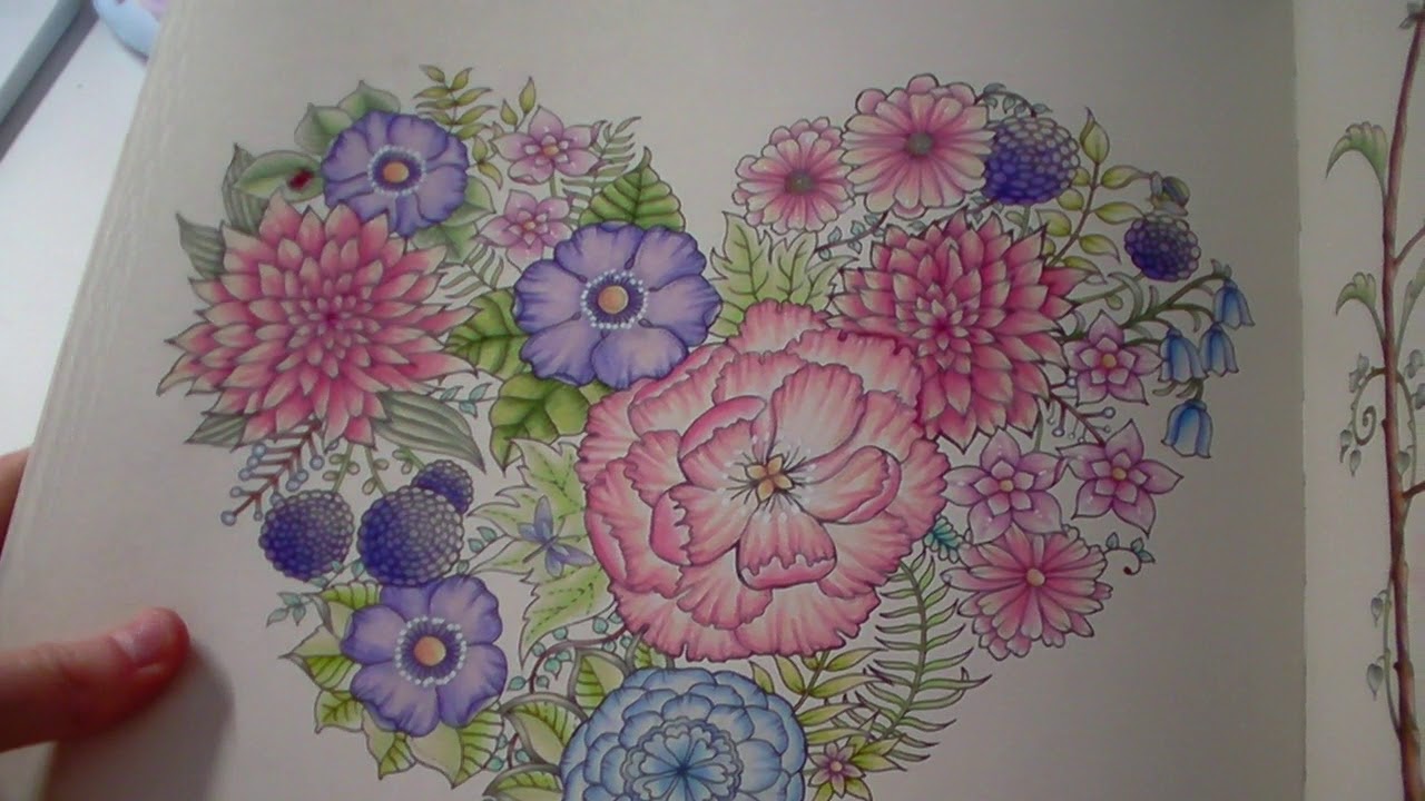 World of flowers colouring book copleted