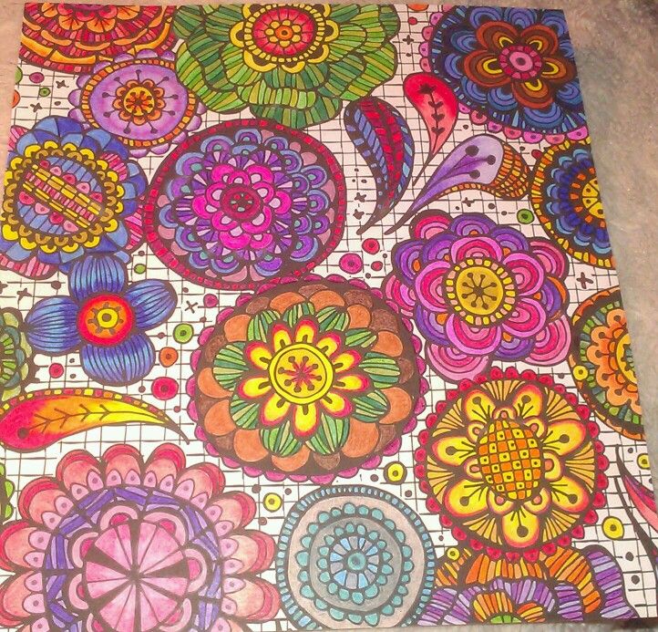 Flower mandalas finished adult coloring pages zenspirations color mandala inspiratâ abstract coloring pages mandala coloring books adult coloring inspiration