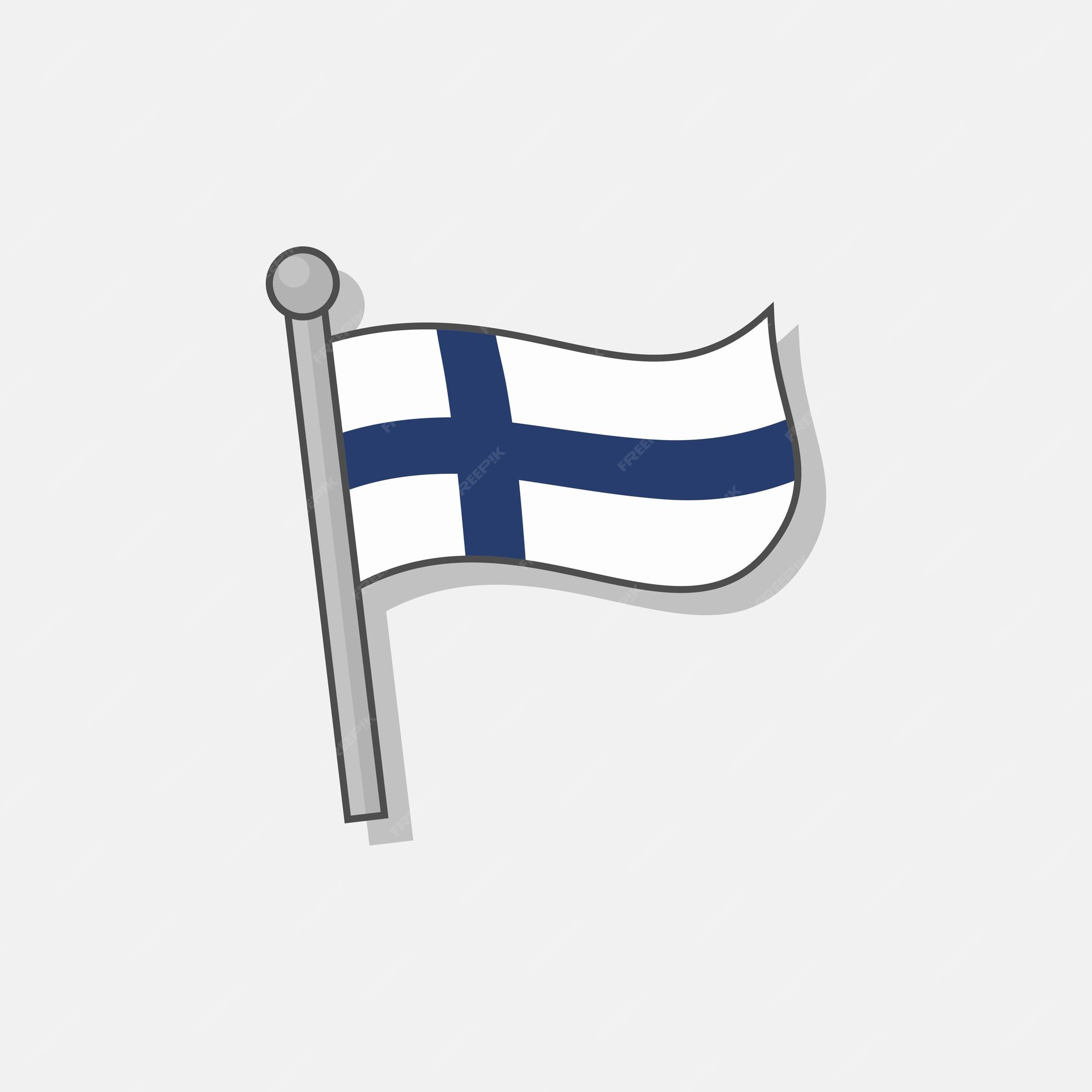Premium vector illustration of finland flag template