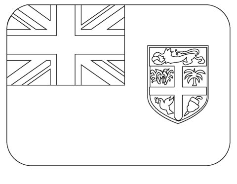 Flag of fiji emoji coloring page free printable coloring pages