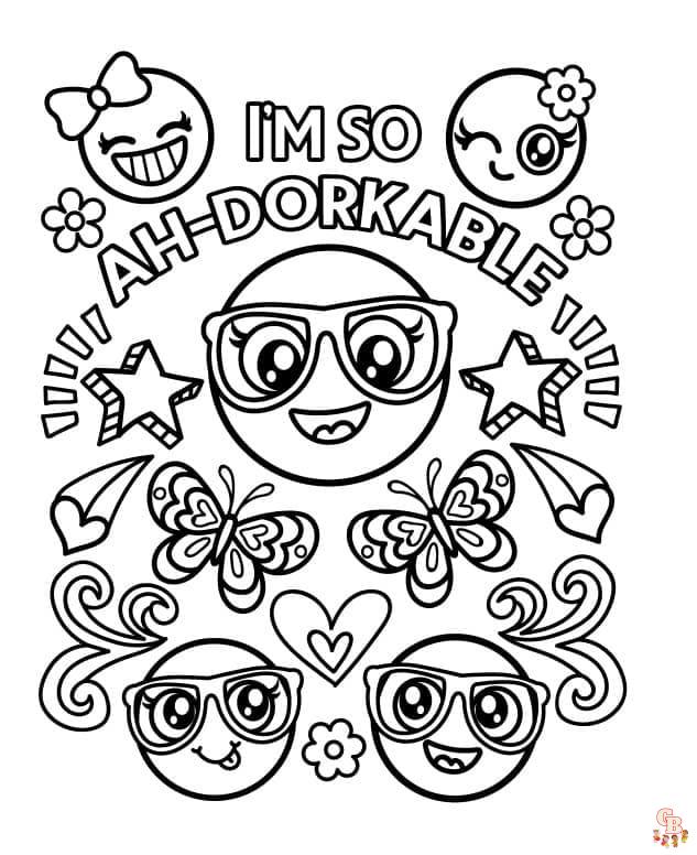 Get creative with free printable emoji coloring pages