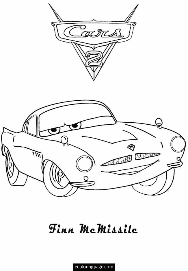 Cars finn mac missile printable colouring page ecoloringpage coloring pages printable coloring pages coloring pages for kids