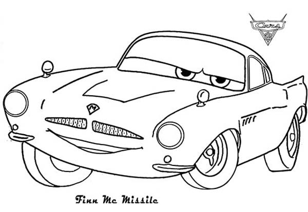 Coloring pages finn mc missile from disney cars coloring page