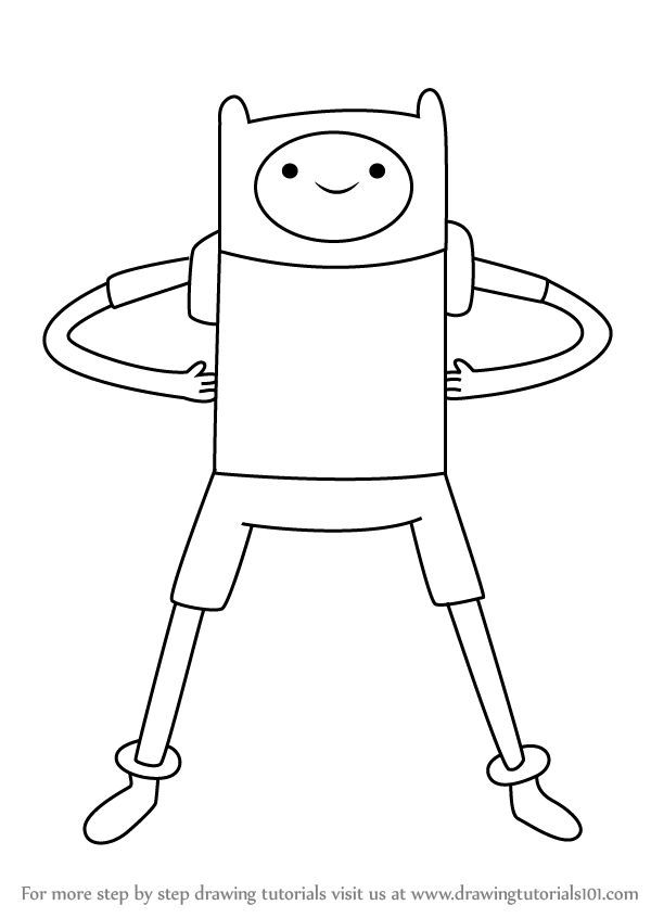 How to draw finn the human from adventure time