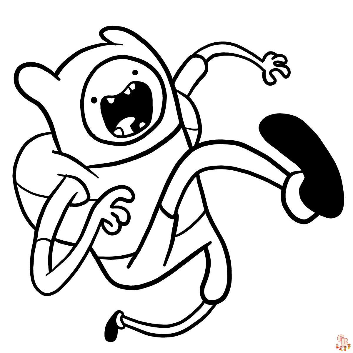 Color your adventure time character with finn coloring pages