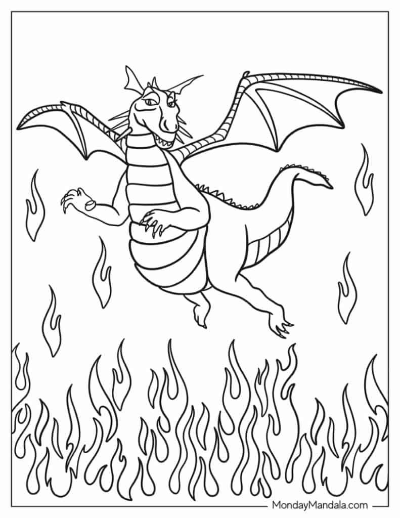 Dragon coloring pages free pdf printables