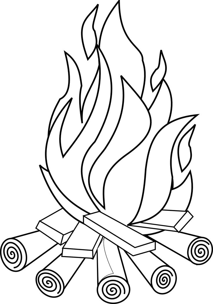 Fire coloring pages