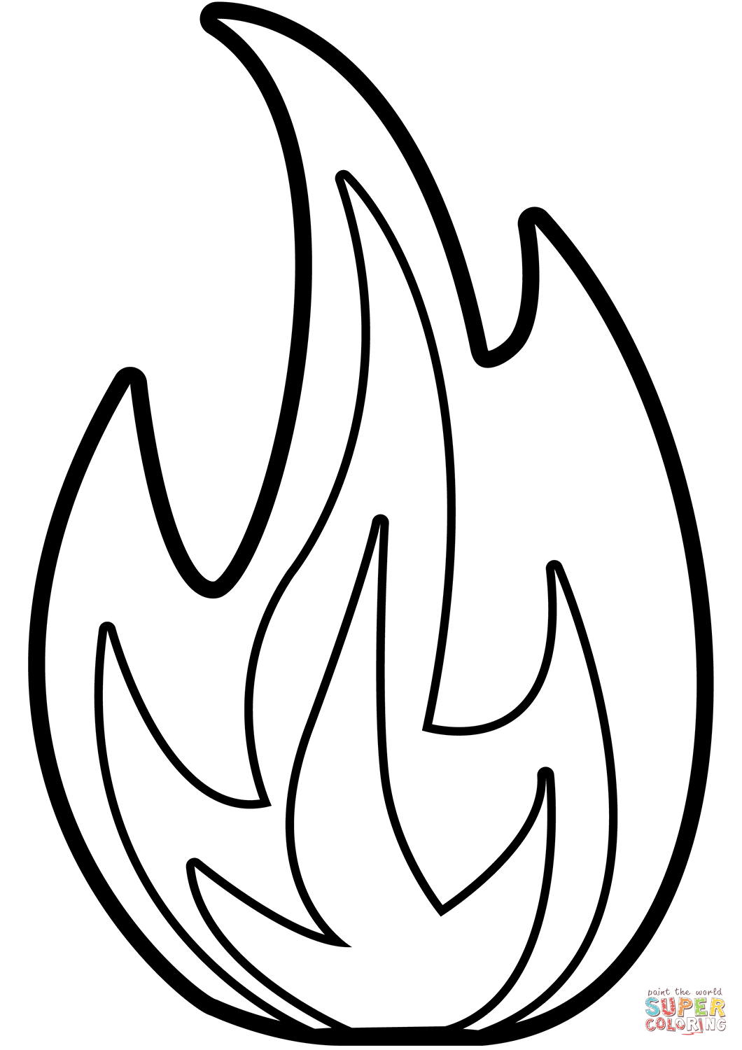 Fire coloring page free printable coloring pages